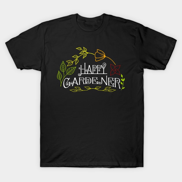 Gardening Theme: Floral Decorative Design T-Shirt by jazzworldquest